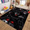 Dunkle Nacht Wolf Cluster Print Teppiche Rutschfester Teppich Große Größen Bereichsteppiche Fußmatten für Schlafzimmer Wohnzimmer Spielzimmer Matten GESCHENK