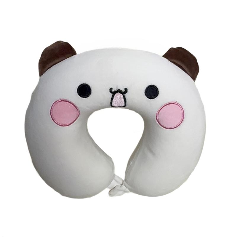 Cute Bubu Dudu U-shaped Pillow Soft Plush Cartoon Panda Portable Neck Pillow Adult Children Travel Pillow Nap Flight Neck Pillow