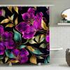 Classic Black Gold Damask Shower Curtain For Bathroom Decor Printed Waterproof Bath Curtains With Grommets Size: 72X84 Inches