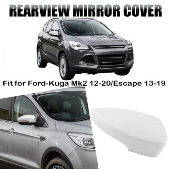 RH For Ford Kuga Escape MK2 2013-2019 White Mirror Cover Cap Assembly Right Side