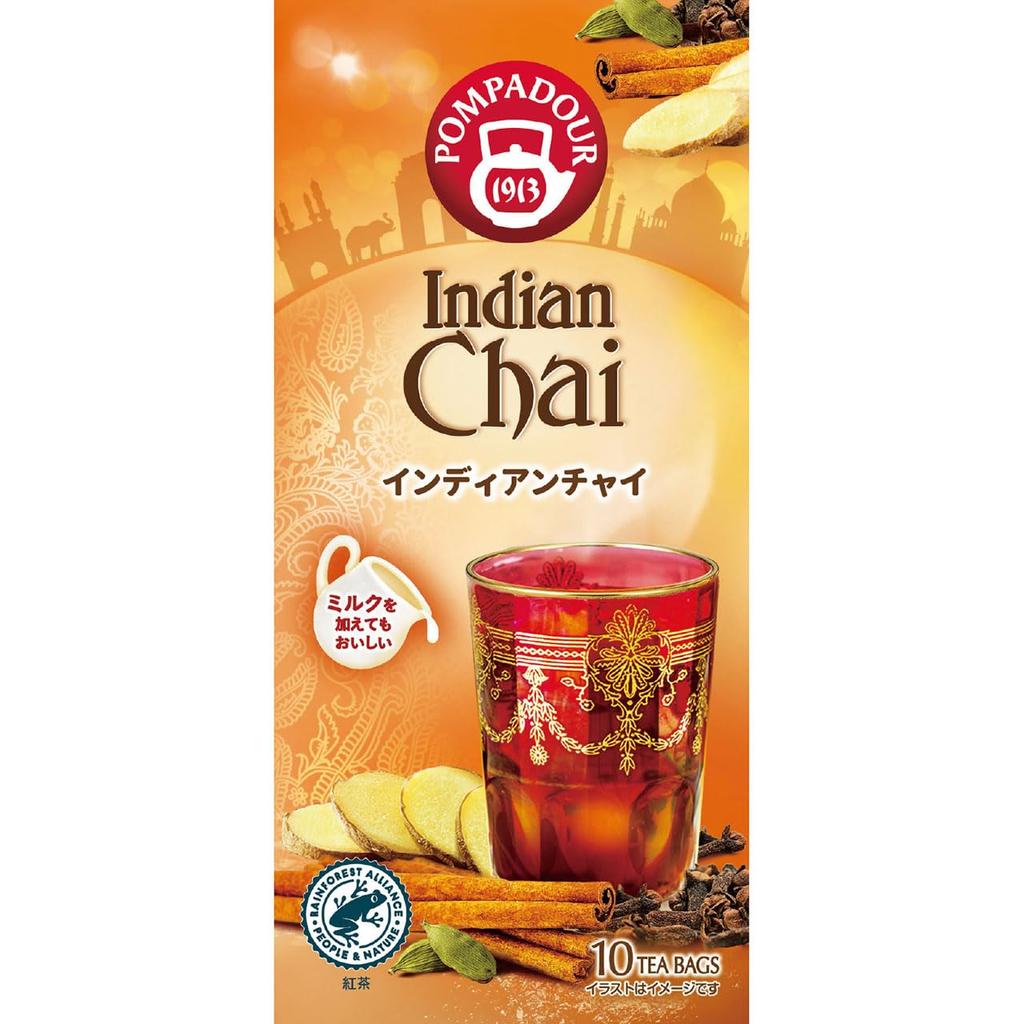 Japan Green Tea Center Pompadour Indian Chai 10TB X 4
