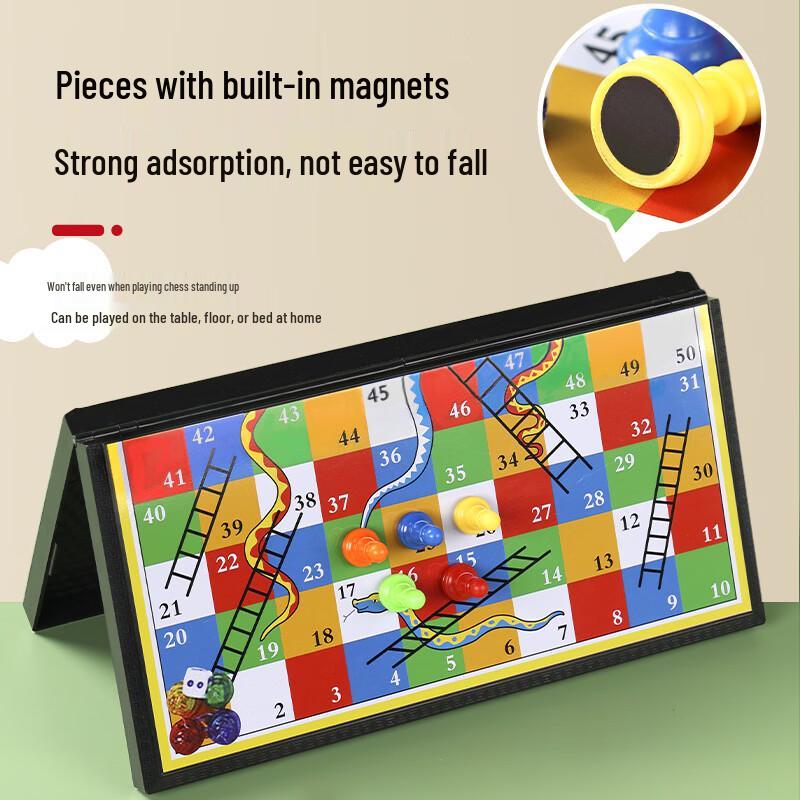 Multifunctional Magnetic Snake Ladder Board Game Set