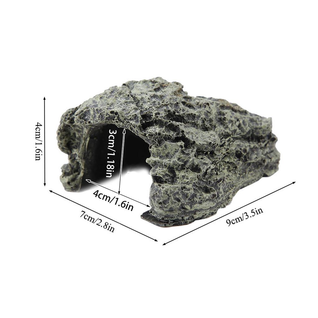 Fish Hiding Cave Resin Aquarium Turtle Reptile Basking Hide Habitat Decoration Ornament