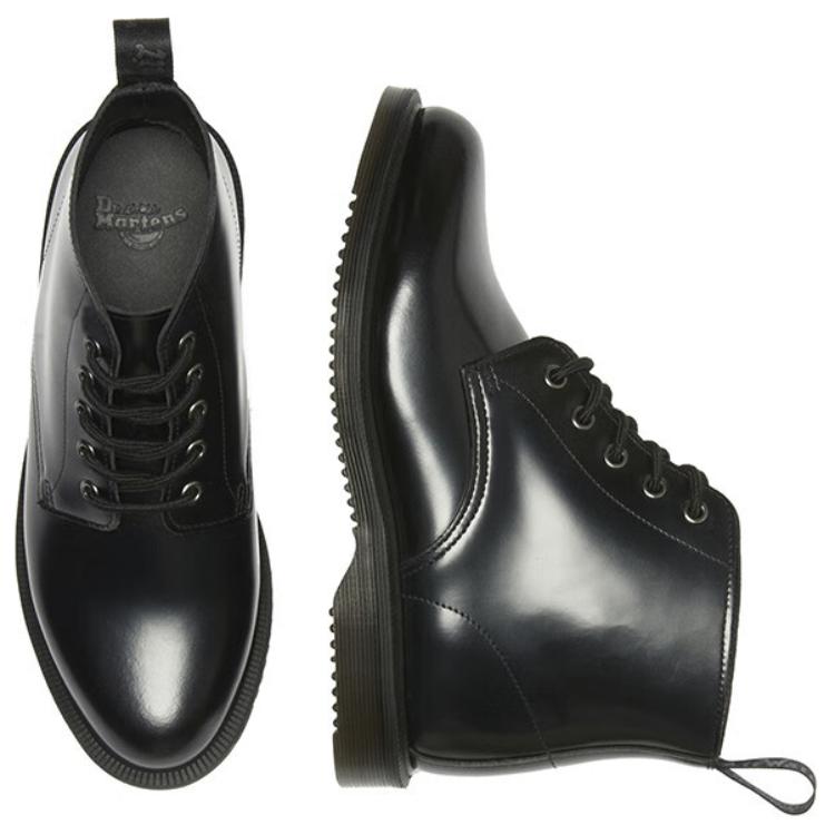 Dr. Martens Leather Comfortable Commuting Boots Unisex Boots Black 32219001