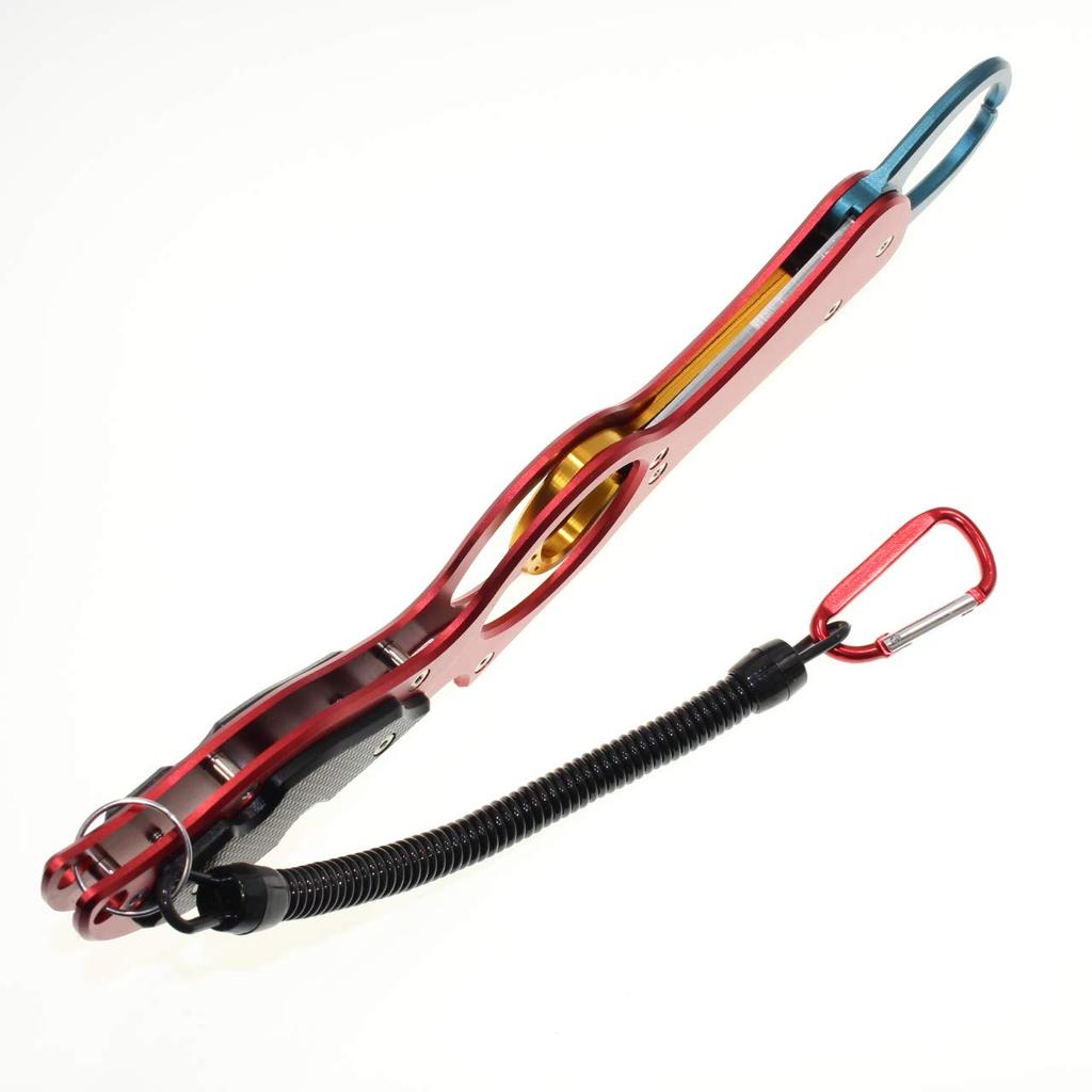 1091 Fish Lightweight Aluminum Fish Long Gun Grip (Iregui) Grip, Grip, Reach, (Red (Aluminum Trigger))