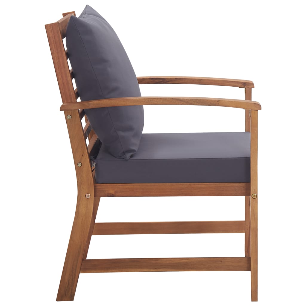 Garden Lounge Set with Cushions 4 Piece Solid Acacia Wood
