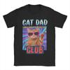 Cat Dad T-Shirt Funny Men Printed Short Sleeve Tees
