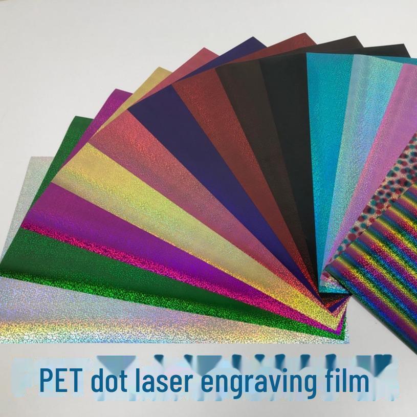 PET Fantasy Color Metallic Laser Transfer Film for Apparel and Footwear