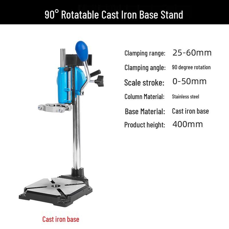 Universal Rotating Electric Drill Stand & Mini Workbench for Punching, Grinding, and Drilling