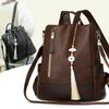Schoolbag soft pu leather backpack women's bag fashion shoulder backpack anti-theft travel bag Korean version versatile 1011 new large capacity