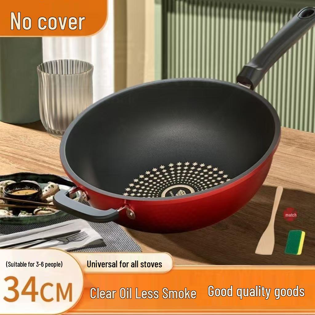 Wok German din Cristal Antiaderent cu Fund Plat pentru Inducție și Gaz