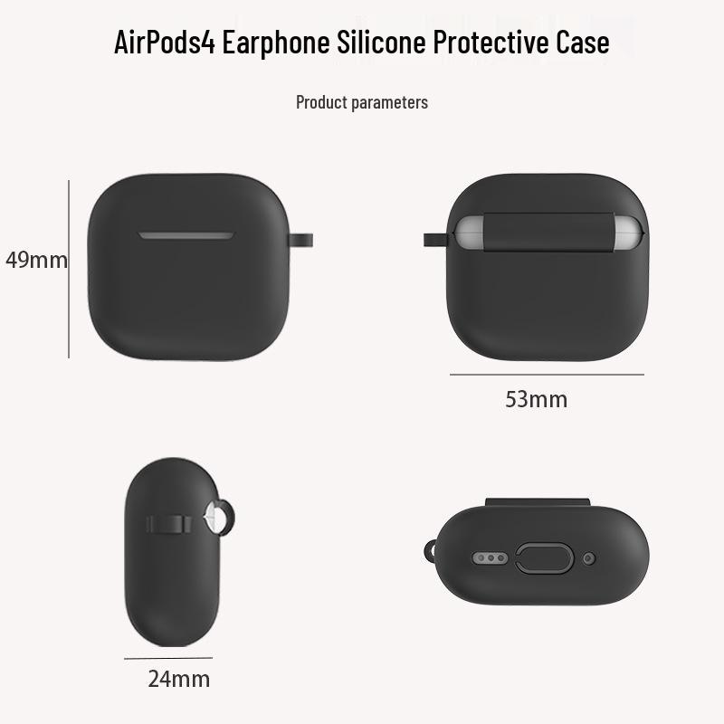 Apple AirPods 4 Silicone Anti-Drop Case: Wireless Bluetooth Earphone Protective Shell