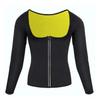 Sudorazione a Maniche Lunghe in Neoprene Modellante Fitness Modellamento del Corpo Trainer Vita Shapewear