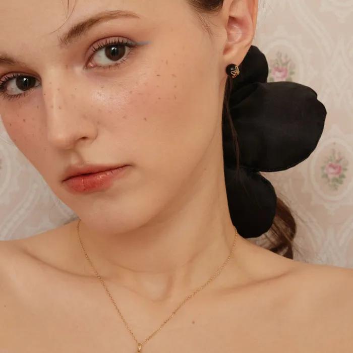 Lauriet Fleur Hair Scrunchie (black) SOOM007SK