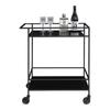 444247 House Nordic Chariot de bar Avery 68x40x59 cm Noir