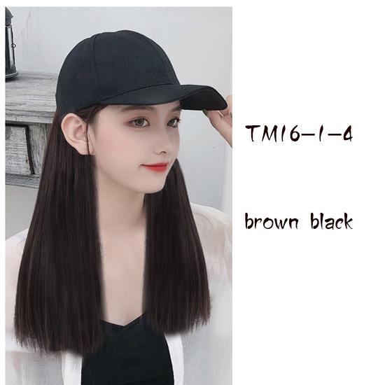 Peruca feminina de cabelo longo e liso marrom e uma variedade de cores para escolher