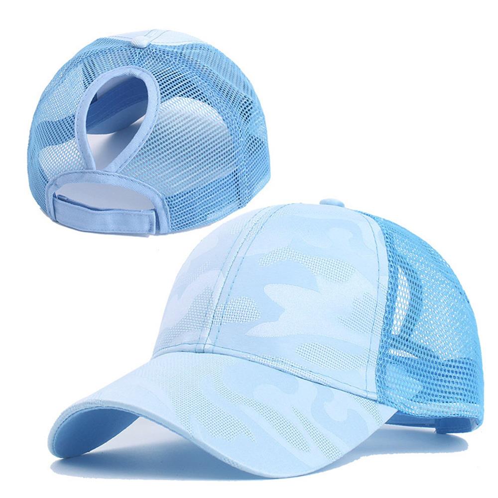 Summer Mesh Baseball Caps for Women Men Adjustable High Ponytail Hats Messy Cap Quick-Drying Hollow Snapback Sports Baseball Hat