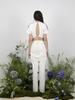 MEENDERI Track Shirring Skirt Pants - White