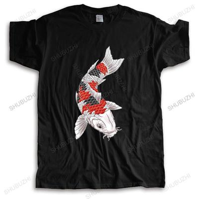New Arrived Mens Summer T Shirt Short Sleeve Oneck Hot Sale Japanese Koi Carp Fish Fashion Cotton High Quality Tshirt for Boys