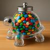 Animal-Shaped Candy Jar Airtight Storage Jar with Lid Cute Transparent Cat Dog Design Snack Jar for Kitchen Countertop Cabinet