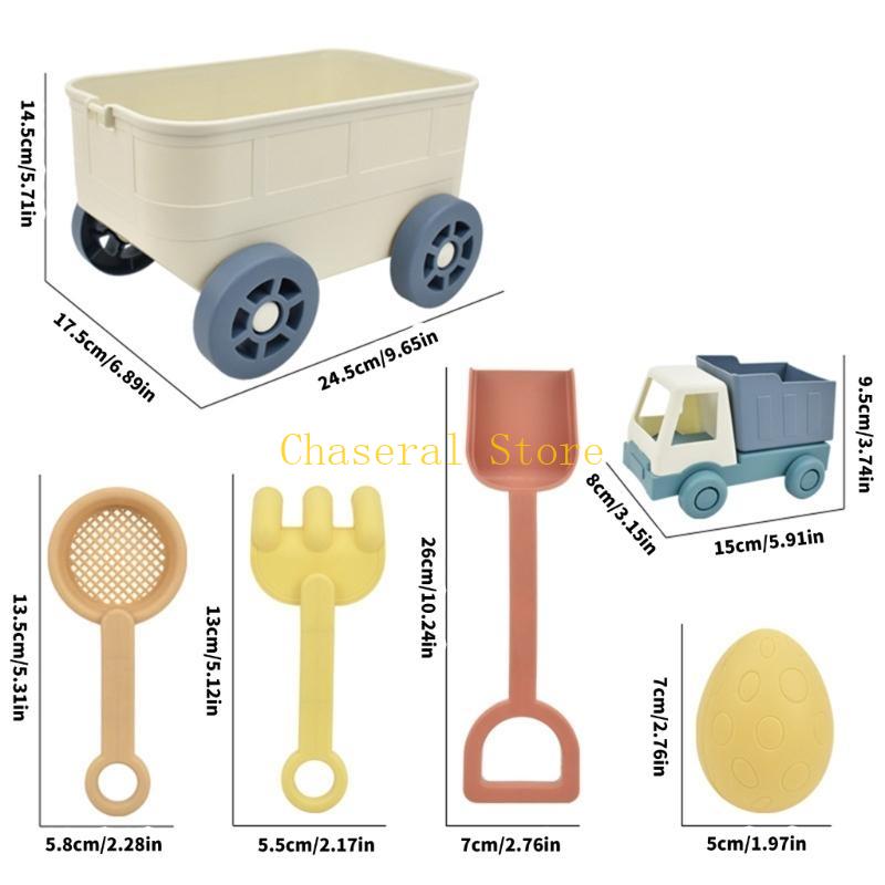 E7Ce Children'S 6/8 Pieces Sand And Water Play Set Digging Sand Beach Toy Set For Ages 3+ Fun Game