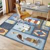 1PC Lighthouse Sailboat Anti-slip carpet, suitable for Office, bedroomand playrooms. It can also be used as a sofa footrest cover-W64