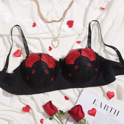Women's Bras 1/2 Half Cup Underwear Comfort Silk Summer Underwire Bra 85C 90C 95C 100C 105C 110 C Cup Lingerie
