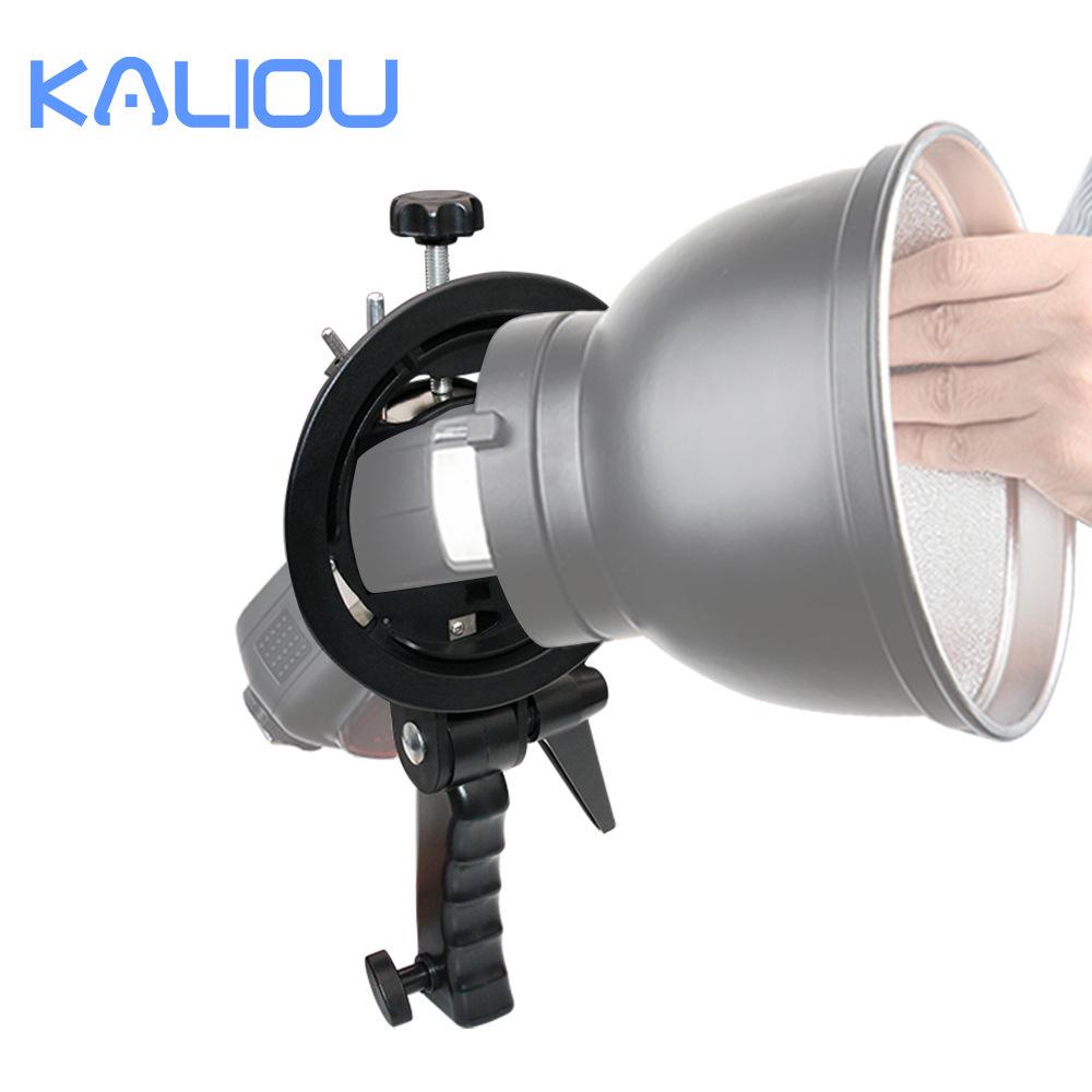 L-Shaped Camera Flash Microphone Bracket with Handheld Chuck and Softbox Fill Light