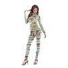 Women Halloween Scary Skull Skeleton Jumpsuit For Ghosts Festival Cosplay