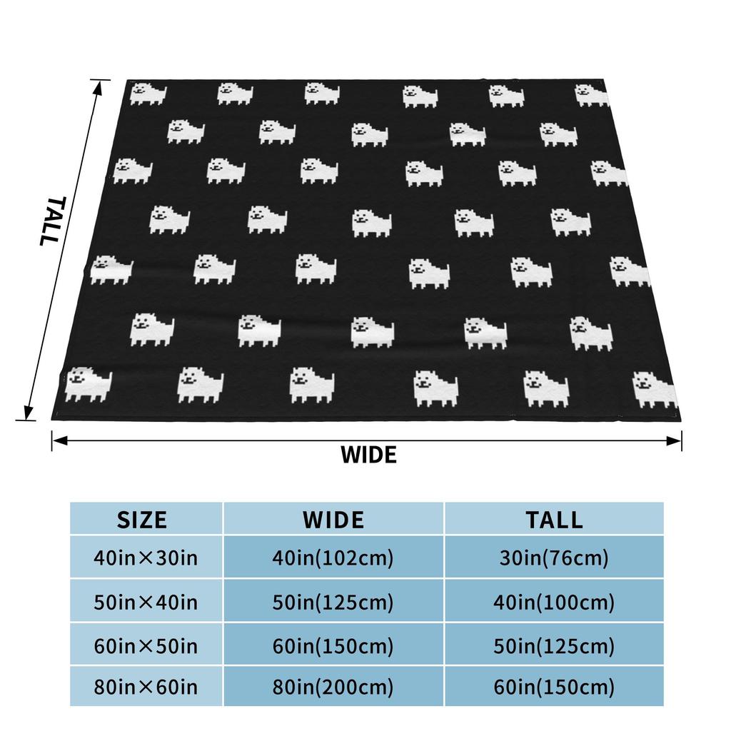 Undertale Dog Heart Blanket Super Soft Fleece Sofa Throw Blanket for Home Bedroom Travel Throws Bedspread Quilt