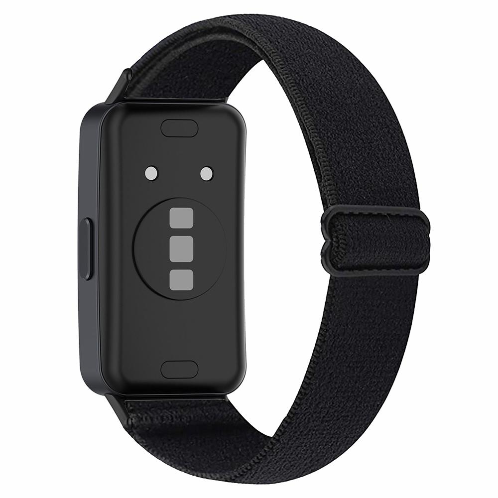 

For Huawei Band 8/Band 8 NFC/Band 9/Band 9 NFC Bohemian Style Elastic Nylon Smartwatch Strap Watch Band Replacement Black
