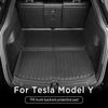 LUCKEASY for Tesla Model Y Juniper 2025 2026 (Not Fit Standard) Rear Trunk Seat Backrest Cushion Anti-Kick Mat Car TPE Trunk Pad
