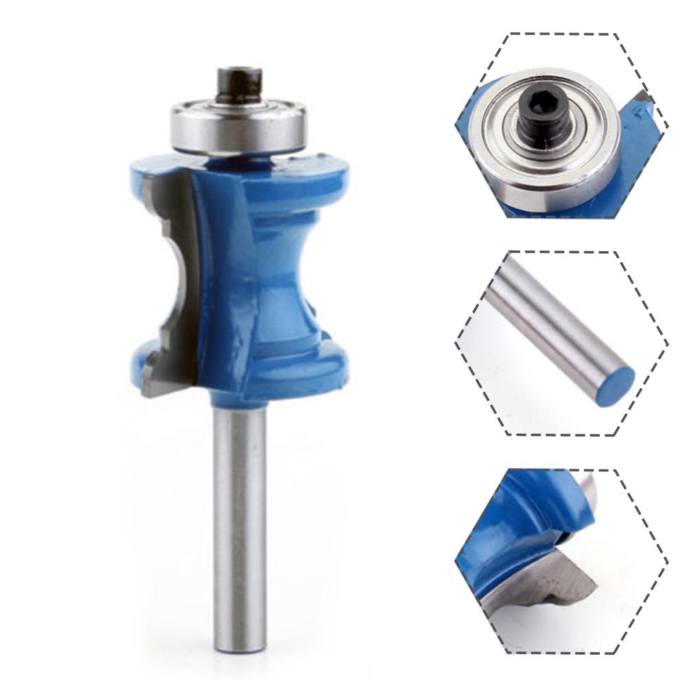 Blue Router Bit Concave Nose Engraving Machine No Burr No Edges Shank 1/4 Inch Smooth Cutting Woodworking Tool