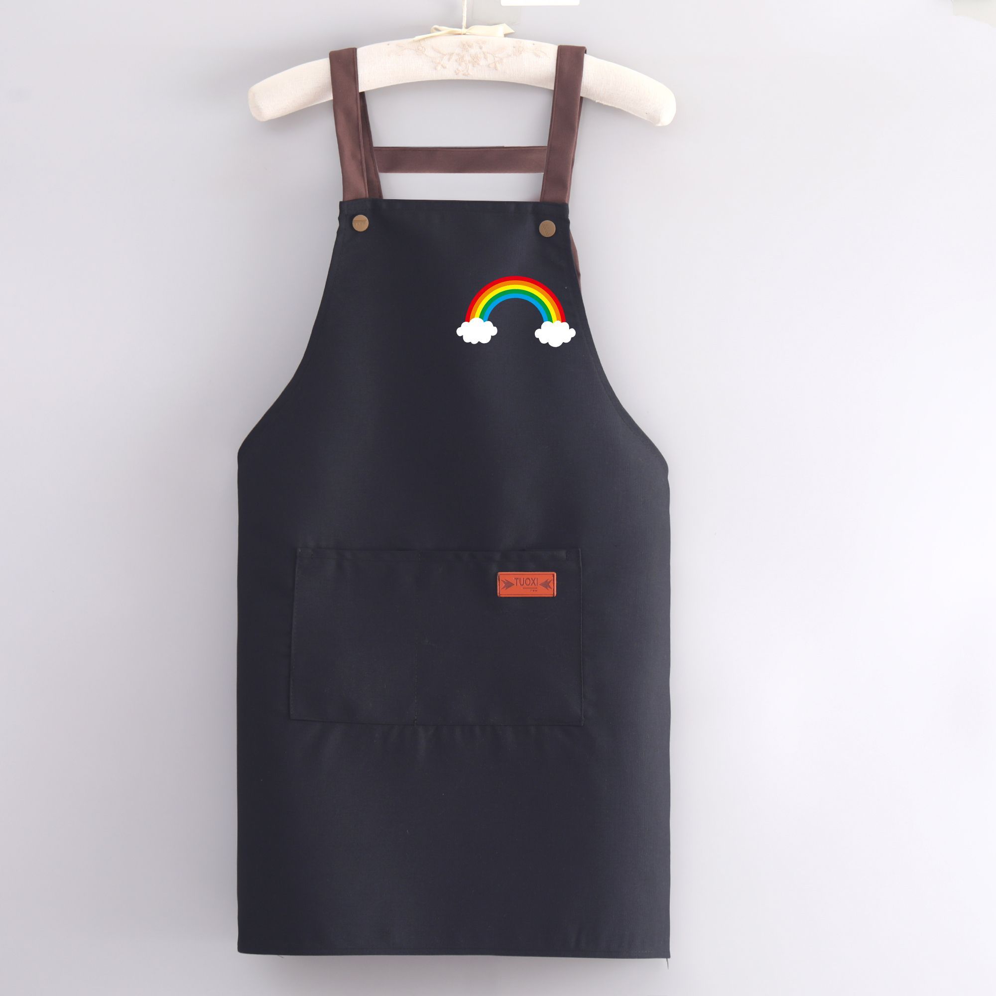 Canvas Apron - Durable and Stain-resistant Kitchen Household Apron rainbow