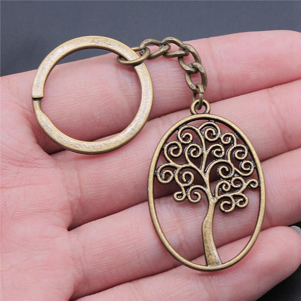 28mm Schlüsselanhänger Lebensbaum Kabbalah Hochzeitsschmuck Zubehör QY054