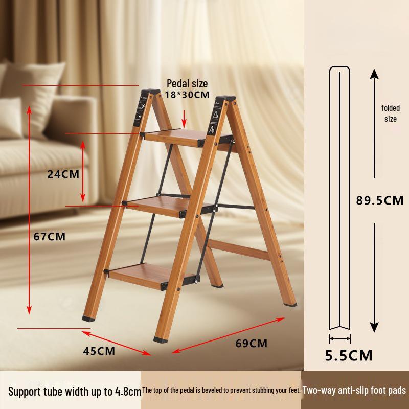 Multifunctional Aluminum Folding Step Ladder for Indoor/Outdoor Use
