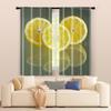 Set Of 2 Filtering Curtains Excluding Rods Non Movable Without Batteries Lemon Use Bedrooms Living Rooms Curtain Polyester Perfect For Area