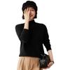 Women's Cashmere Raglan Sleeve Sweater: Half-High Neck, Double Ply, Thick & Warm Base Layer for Autumn/Winter.