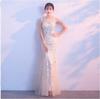 Banquet evening dress women's 1011 new noble celebrity temperament long slim fishtail host dress dress