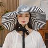 Japanese Retro Striped Fisherman Hat Women's Summer New Sunscreen and UV Resistant Sun Hat Foldable Sun Hat