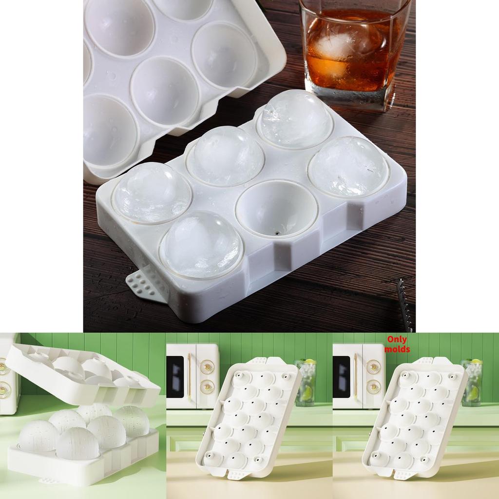 Premium Whiskey Box Eisball Würfelbereiter Tablett mit stilvoller runder Kugelform