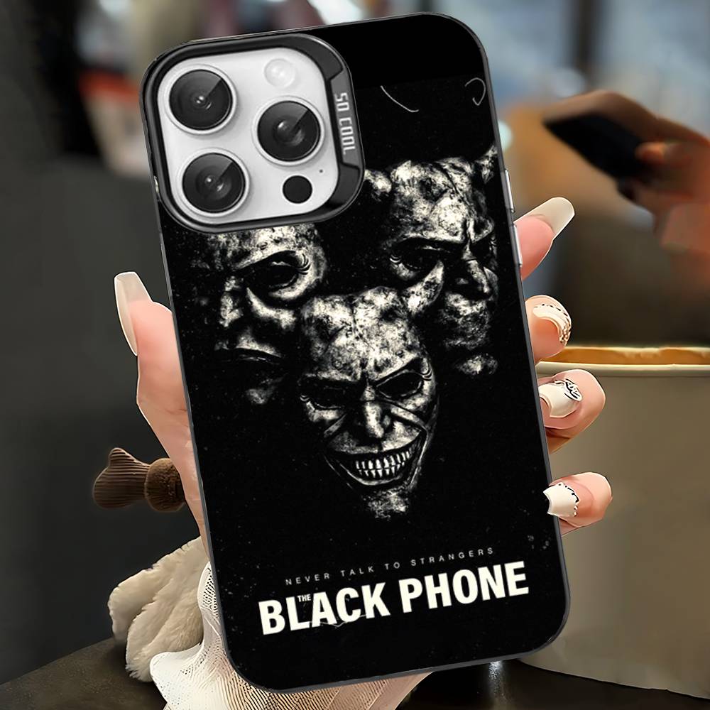 Horror Movie The B-Black P-Phone Phone Case For IPhone 17 16 15 14 13 12 11 Pro Max Plus Color Silver Cover