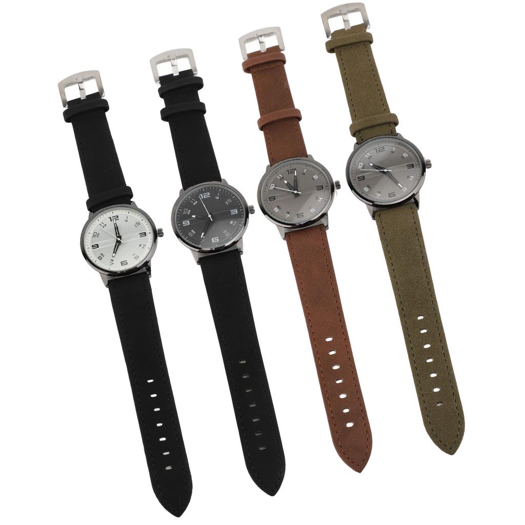 Ceas de Mână pentru Bărbați Casual Analog Cuarț Dată Minimalist Ceas Fashion cu Curea din Piele PU pentru Birou Afaceri