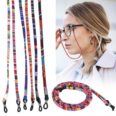 Y2K Aesthetic Colorful Cotton Eyeglasses Strap Anti-slip Sunglasses Holder Neck Cord Lanyard for Reading Glasses