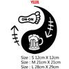Fashion Yin And Yang Animals Car Sticker Styling Engine Hood Motorcycle Decal Decor Mural Vinyl Covers Autosticker Car-Styling