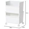 Like-it Aufbewahrungsboxen, Aufbewahrung für Kleinteile, Aufbewahrung für Fertiggerichte, Behälter, Behälter, Breit und Tief x 2 Sets (mit Rollen), Weiß, ca.. 38,8 cm B x 26