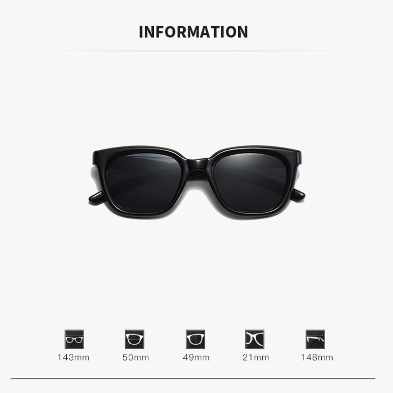 Vintage Men Women Big Sunglasses Men Square Shades Brand Designer Unisex Sun Glasses Black Lense Male Female Sunglasses UV400