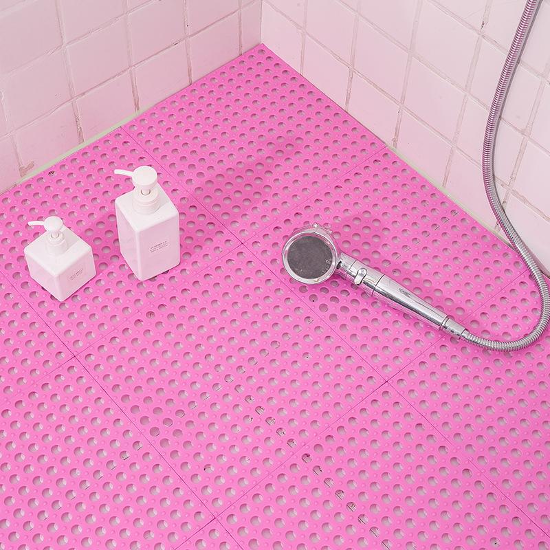 30X30cm Bathroom Non-slip Mat Kitchen Bath Shower Toilet Plastic Waterproof Spliced Patchwork Floor Mat
