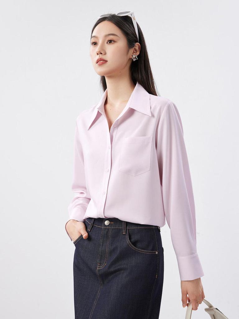 Rongtai Women's Lightweight Non-Iron Cloud-Like Shirt – Spring 2026 Versatile Commuter Top