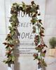 Artificial Red Maple Leaves Pothos Vine: Wall or Ceiling Hanging, Climbing Decorative Greenery
